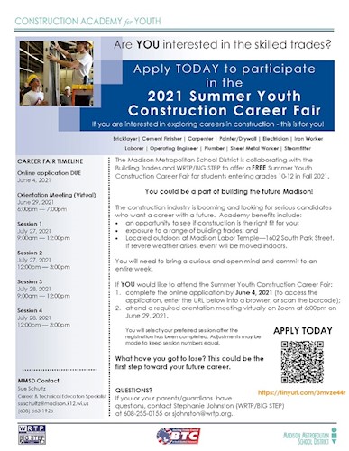 Construction Academy flyer