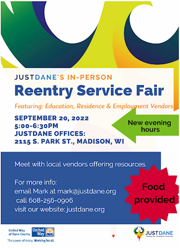 Reentry Service Fair September 20 2022