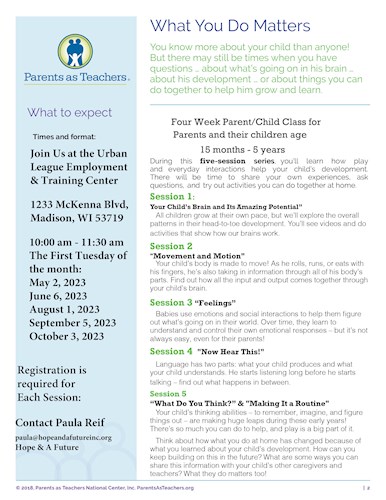 Four Week Parent and Child Class at Urban League