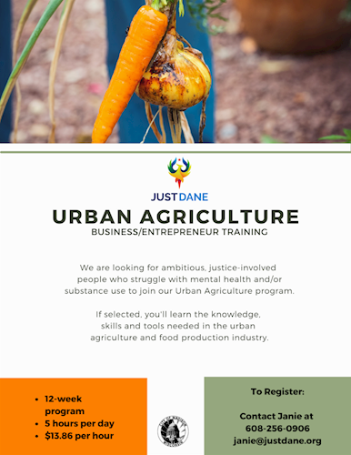 Urban Agriculture Training flyer
